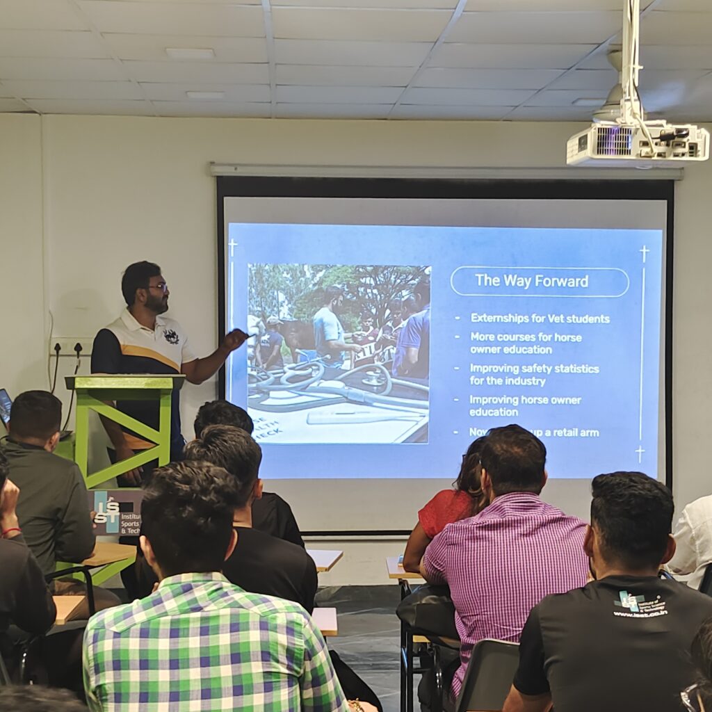 Guest Lecture on Equestrian Sports & Entrepreneurship by Mr. Rohan More, Managing Director of Japalouppe Equestrian Ce…