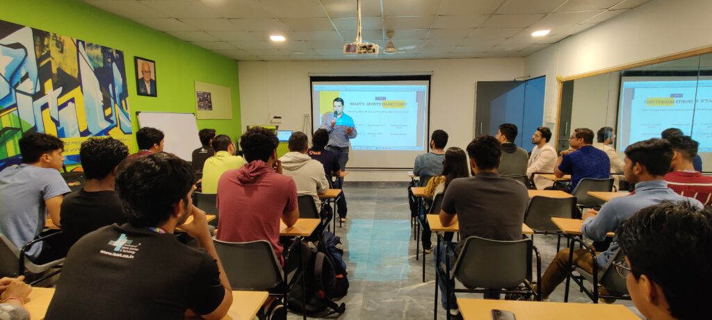 Guest Lecture on Sports Marketing by Mr. Prasun Bhadani, Co-Founder of Rubicube Gaming- building PokerStreet