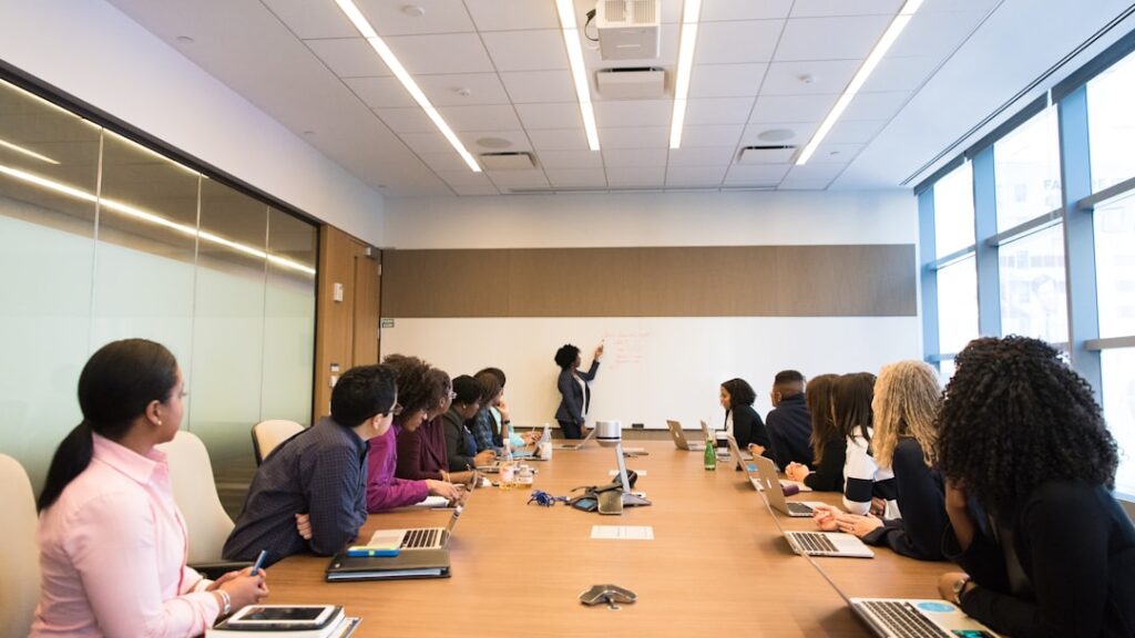 Sports management professionals planning a tournament strategy