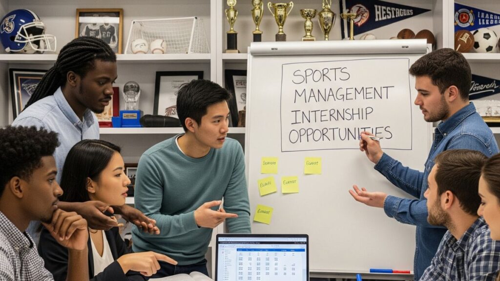 A group of diverse students collaborating on a project in a classroom