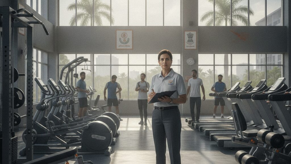 Sports authority india recruitment administrator inspecting
