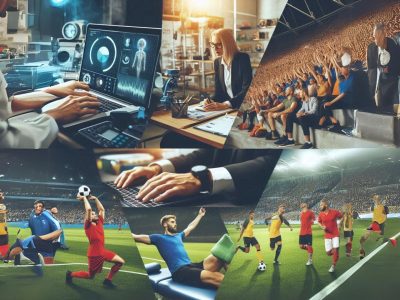 A young professional attending a sports industry networking event, shaking hands and making connections