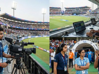 ISST Pune students managing live ground operations during a cricket match for practical sports management experience